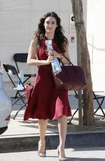 EMMY ROSSUM Leaves a Birthday Party at Milk Studios in Hollywood