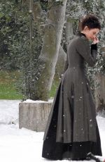 EVA GREEN on the Set of Penny Dreadful in Dublin