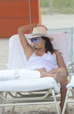 EVA LONGORIA and SERENA WILLIAMS on the Beach in Miami