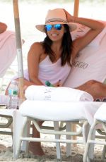 EVA LONGORIA and SERENA WILLIAMS on the Beach in Miami