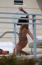 EVA LONGORIA in Bikini at a Pool in Miami
