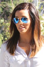 EVA LONGORIA Leaves Ken Paves Hair Salon in Los Angeles