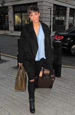 FRANKIE BRIDGE Arrives at BBC Radio 1 Studios in London