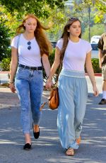 HAILEE STEINFELD and SOPHIE TURNER Enjoying Some Frozen Yogurt in Malibu