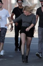 HILARY DUFF on the Set of All About You Music Video in Los Angeles