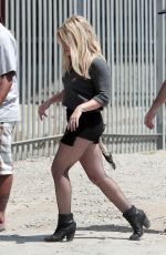 HILARY DUFF on the Set of All About You Music Video in Los Angeles