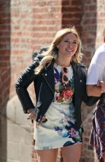 HILARY DUFF on the Set of Younger in New York