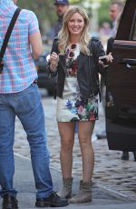 HILARY DUFF on the Set of Younger in New York