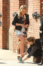 HILARY DUFF on the Set of Younger in New York