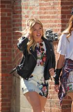 HILARY DUFF on the Set of Younger in New York