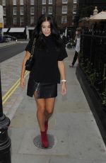 IMOGEN THOMAS Arrives at Chiltern Firehouse in London