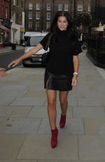 IMOGEN THOMAS Arrives at Chiltern Firehouse in London