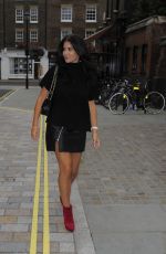 IMOGEN THOMAS Arrives at Chiltern Firehouse in London