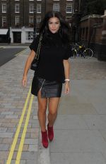 IMOGEN THOMAS Arrives at Chiltern Firehouse in London