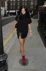 IMOGEN THOMAS Arrives at Chiltern Firehouse in London