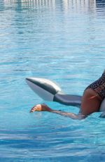 IMOGEN THOMAS in Bikini at a Pool in Sicily