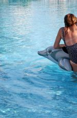 IMOGEN THOMAS in Bikini at a Pool in Sicily
