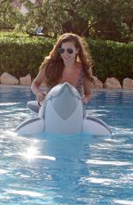 IMOGEN THOMAS in Bikini at a Pool in Sicily