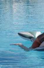 IMOGEN THOMAS in Bikini at a Pool in Sicily