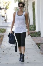 JAIMIE ALEXANDER in Tights :eaves a Gym in West Hollywood