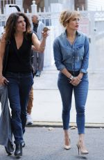 JENNIFER LOPEZ in Jeans at a Photoshoot in Bronx