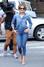 JENNIFER LOPEZ in Jeans at a Photoshoot in Bronx