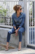 JENNIFER LOPEZ in Jeans at a Photoshoot in Bronx