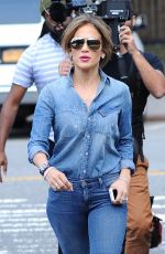 JENNIFER LOPEZ in Jeans at a Photoshoot in Bronx