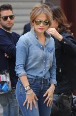 JENNIFER LOPEZ in Jeans at a Photoshoot in Bronx