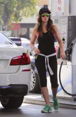 JESSICA BIEL at a Gas Station in West Hollywood