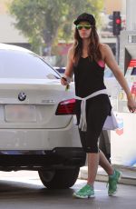 JESSICA BIEL at a Gas Station in West Hollywood