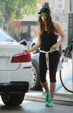 JESSICA BIEL at a Gas Station in West Hollywood