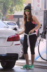 JESSICA BIEL at a Gas Station in West Hollywood