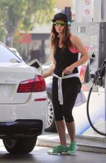 JESSICA BIEL at a Gas Station in West Hollywood