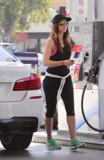 JESSICA BIEL at a Gas Station in West Hollywood