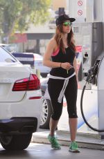 JESSICA BIEL at a Gas Station in West Hollywood