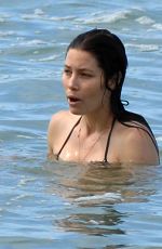 JESSICA BIEL in Bikini on the Beach in Maui