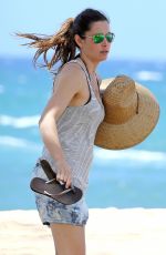 JESSICA BIEL on the Beach in Maui