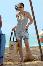 JESSICA BIEL on the Beach in Maui