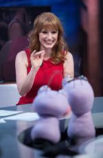 JESSICA CHASTAIN at El Hormiguero TV Show in MAdrid