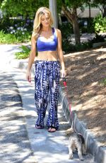 JOANNA KRUPA in Tank Top Walks Her Dog Out in Miami