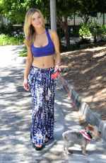 JOANNA KRUPA in Tank Top Walks Her Dog Out in Miami