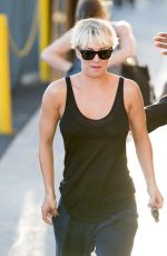 KALEY CUOCO Heading to Jimmy Kimmel Live! in Hollywood