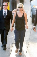 KALEY CUOCO Heading to Jimmy Kimmel Live! in Hollywood