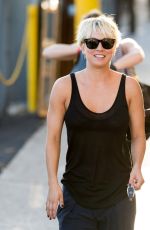 KALEY CUOCO Heading to Jimmy Kimmel Live! in Hollywood