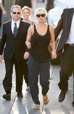 KALEY CUOCO Heading to Jimmy Kimmel Live! in Hollywood