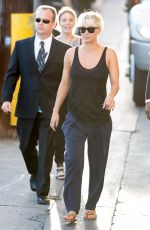 KALEY CUOCO Heading to Jimmy Kimmel Live! in Hollywood