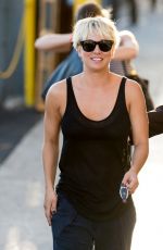 KALEY CUOCO Heading to Jimmy Kimmel Live! in Hollywood