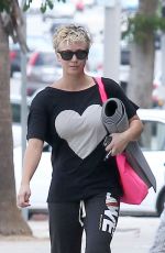 KALEY CUOCO Heading to Yoga Class in Studio City