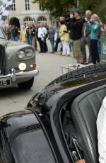 KATARINA WITT at Finish of Hamburg-Berlin Classic Rally